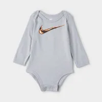 Nike Infant Girls' 3-Piece Long Sleeve Bodysuit Set / Light Smoke Grey