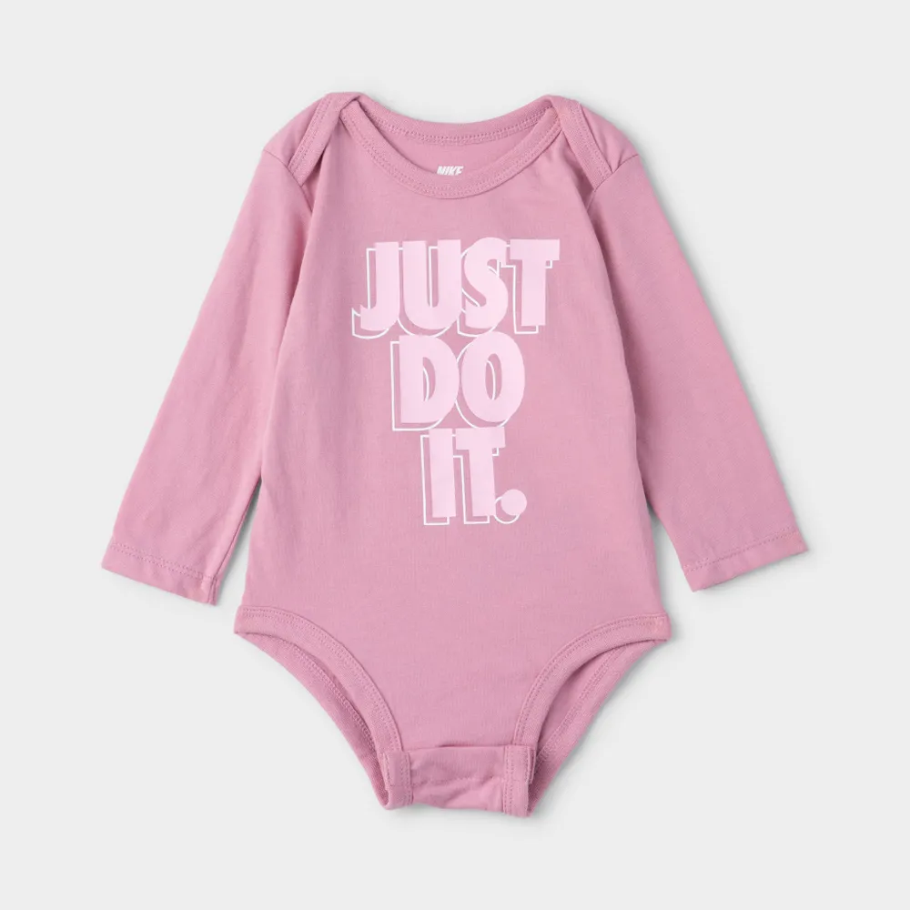 Nike Infant Girls' 3-Piece Long Sleeve Bodysuit Set / Light Smoke Grey