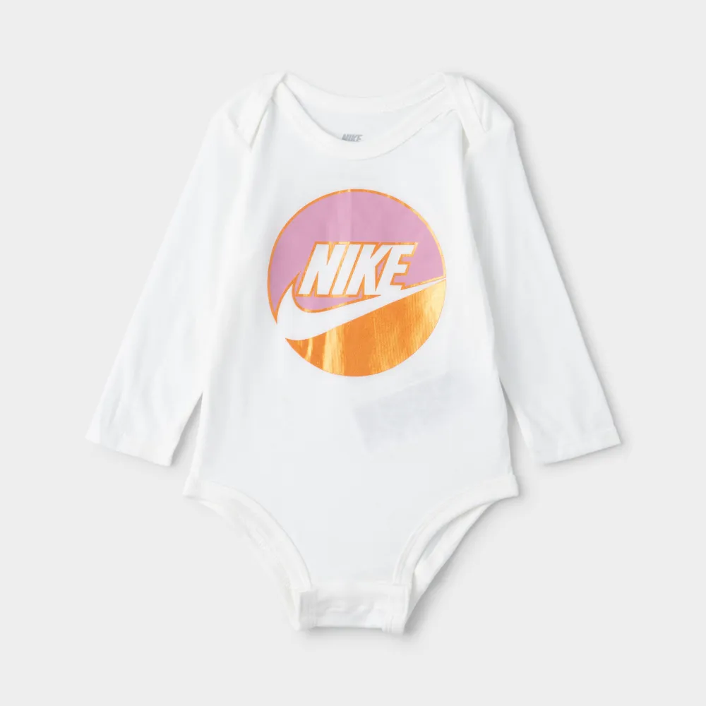 Nike Infant Girls' 3-Piece Long Sleeve Bodysuit Set / Light Smoke Grey