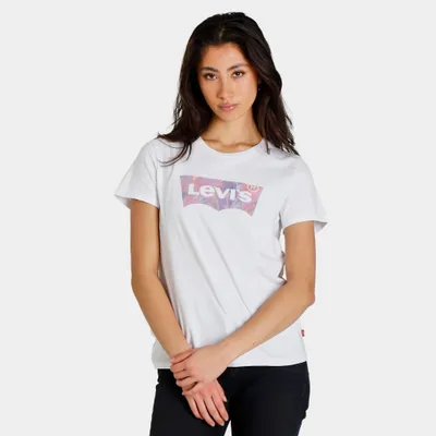 Levi’s Women’s Logo Perfect T-shirt / Marble Fill White