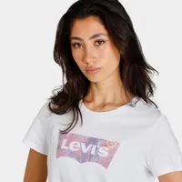 Levi’s Women’s Logo Perfect T-shirt / Marble Fill White