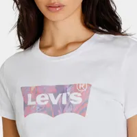 Levi’s Women’s Logo Perfect T-shirt / Marble Fill White