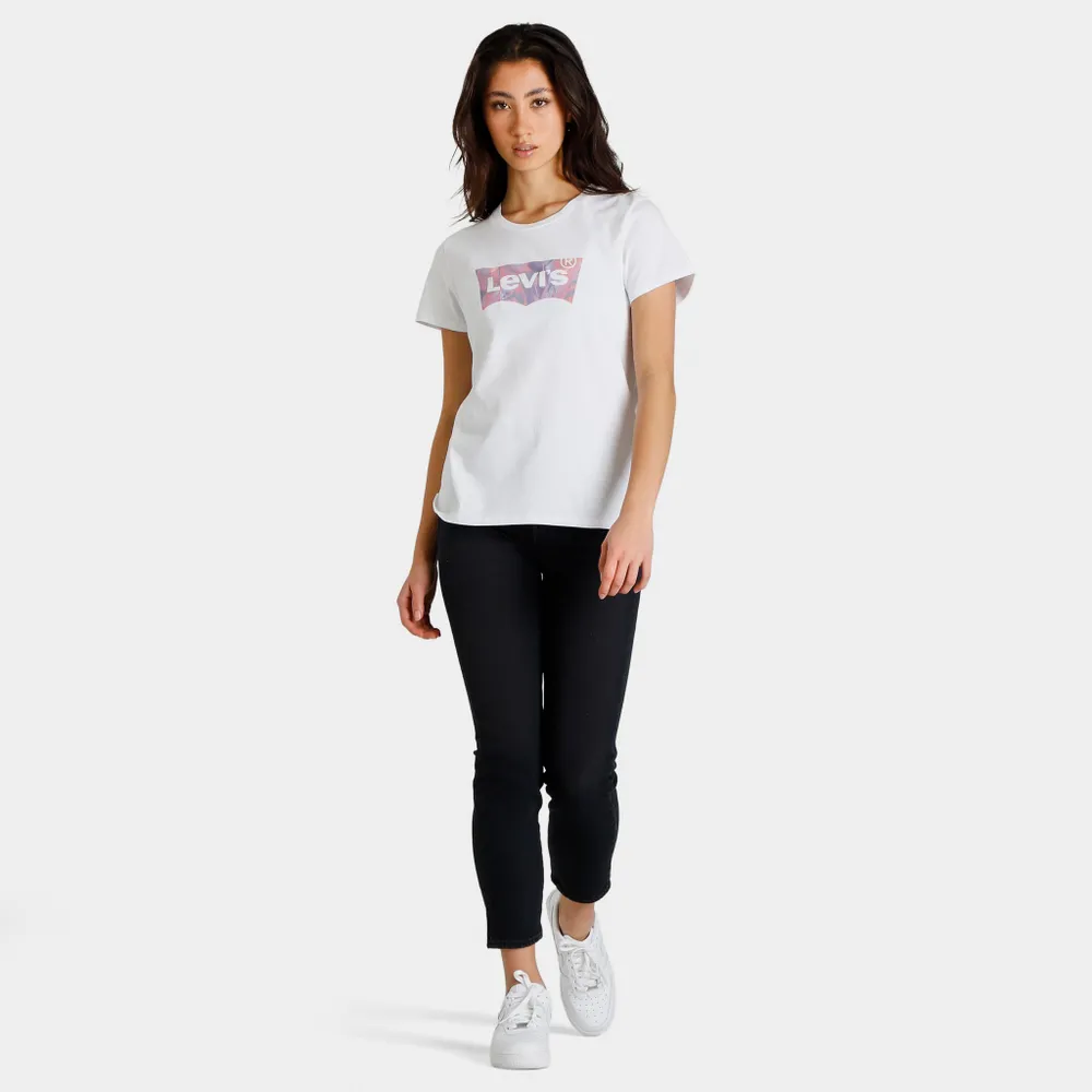 Levi’s Women’s Logo Perfect T-shirt / Marble Fill White