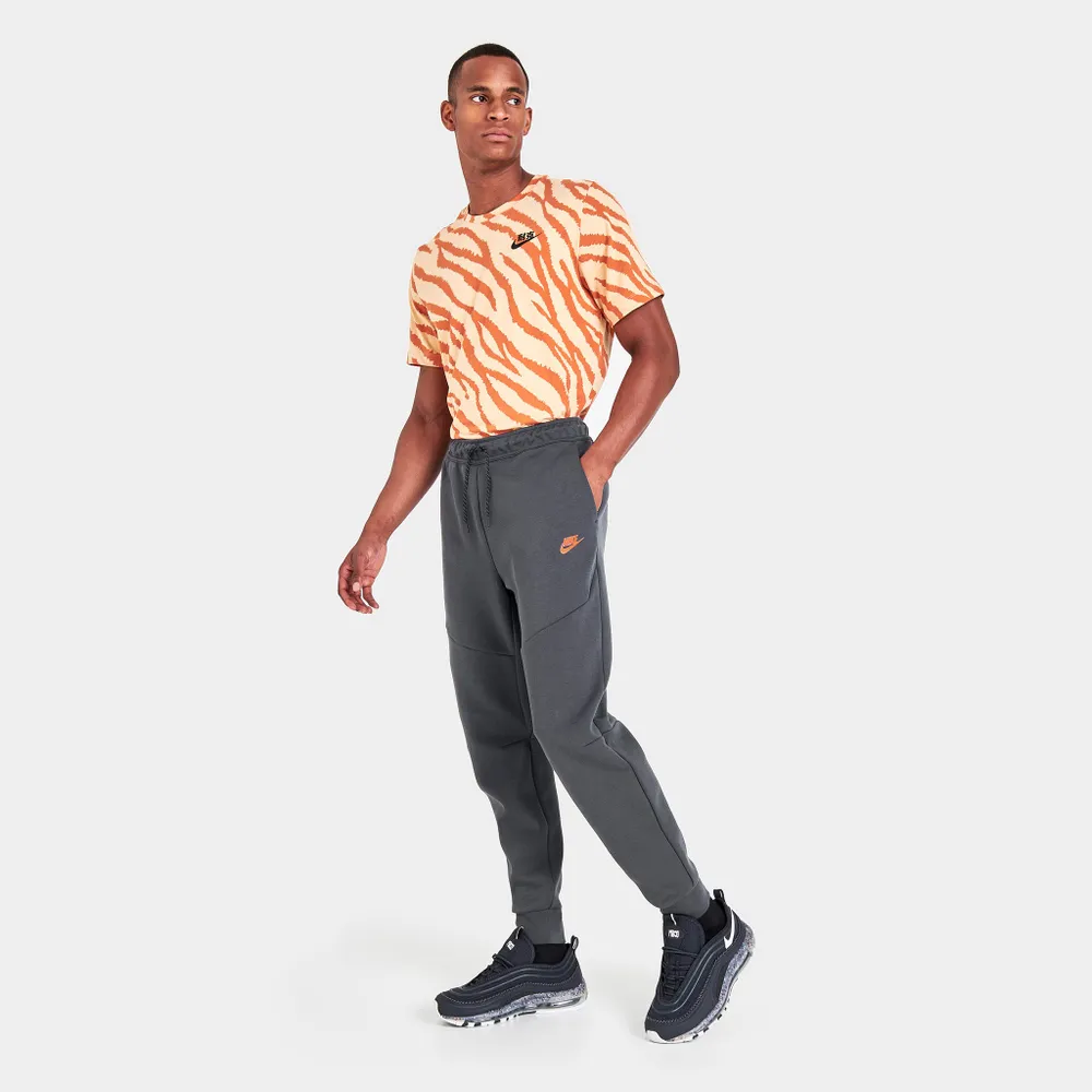 Nike Sportswear Tech Fleece Joggers Dark Smoke Grey / Safety Orange