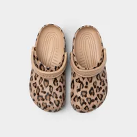 Crocs Women’s Classic Printed Clog Leopard / Gold