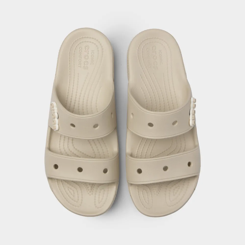 Chinelo Crocs Classic Plataform Flip Bone - Unissex