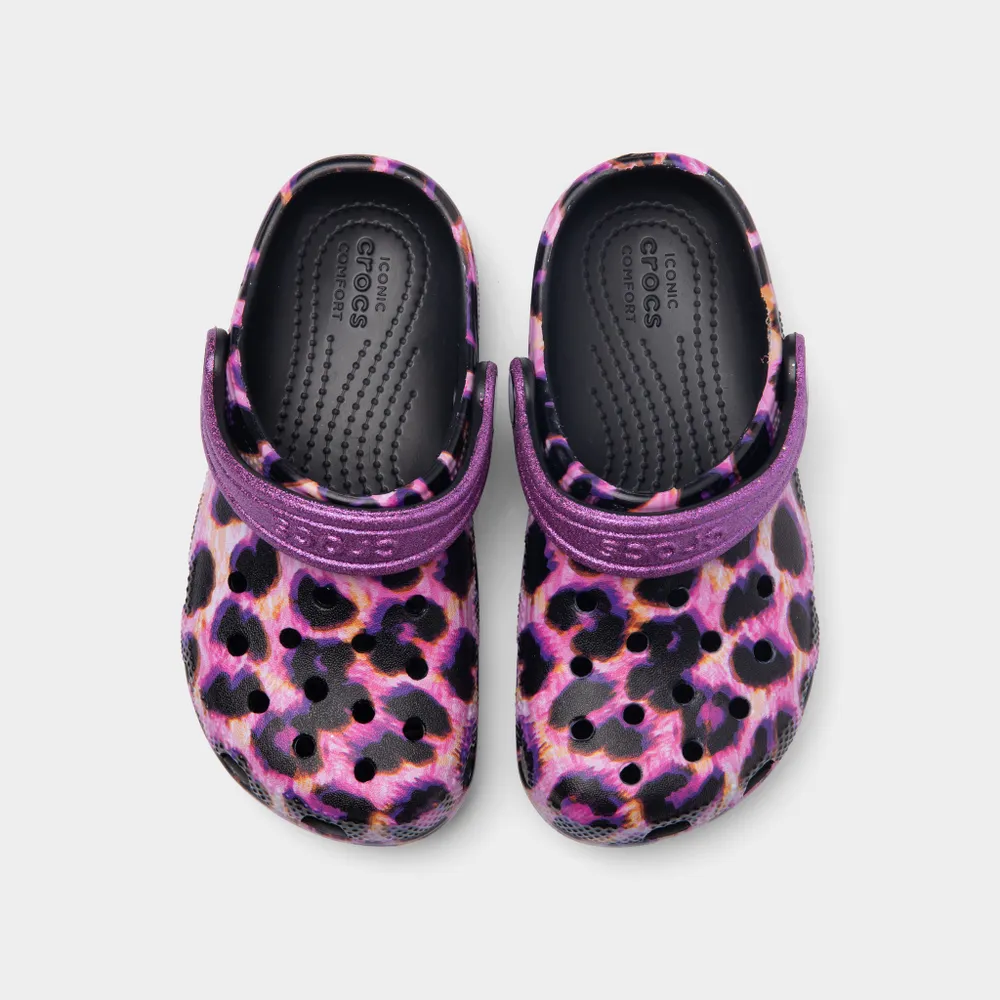 Crocs Children's Classic Animal Print Clog Papaya / Leopard