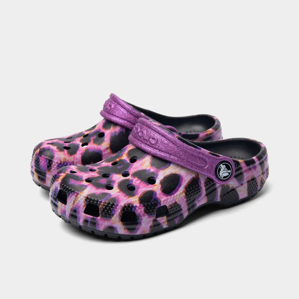 Crocs Children's Classic Animal Print Clog Papaya / Leopard