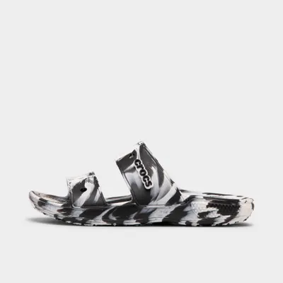 Crocs Classic Marbled Sandal White / Black