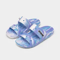 Crocs Women’s Classic Marbled Sandal White / Oxygen