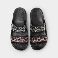 Crocs Women’s Classic Animal Remix Sandal Black / Multi