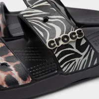 Crocs Women’s Classic Animal Remix Sandal Black / Multi