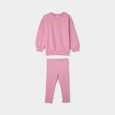 Nike Infant Girls' Crewneck And Tights Set / Elemental Pink