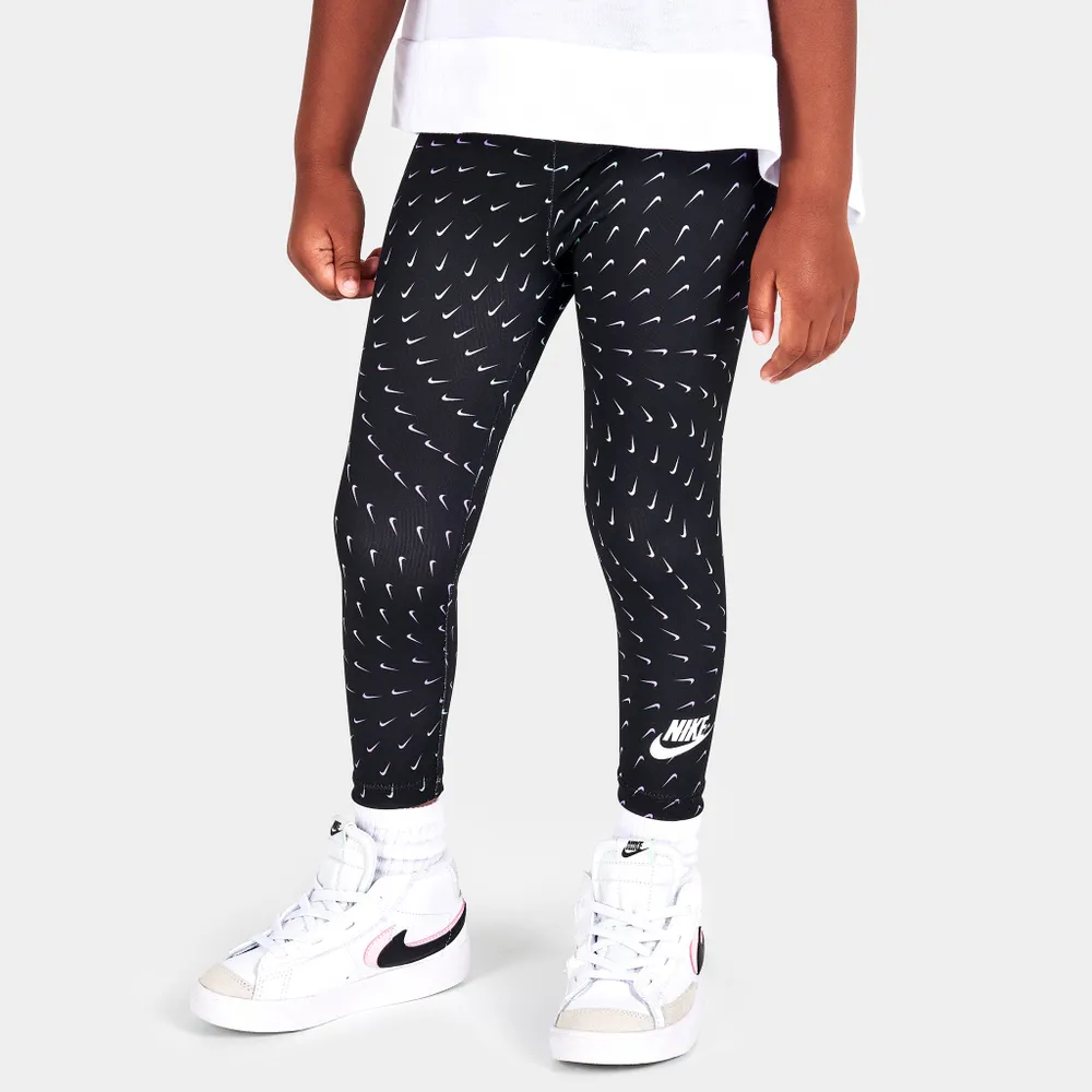 Kid's Checkerboard Leggings, Girl's Black & White Legging