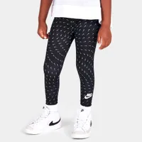 Nike Sportswear Child Girls' Swoosh Tunic T-Shirt and Tights Set White / Black - Violet Shock