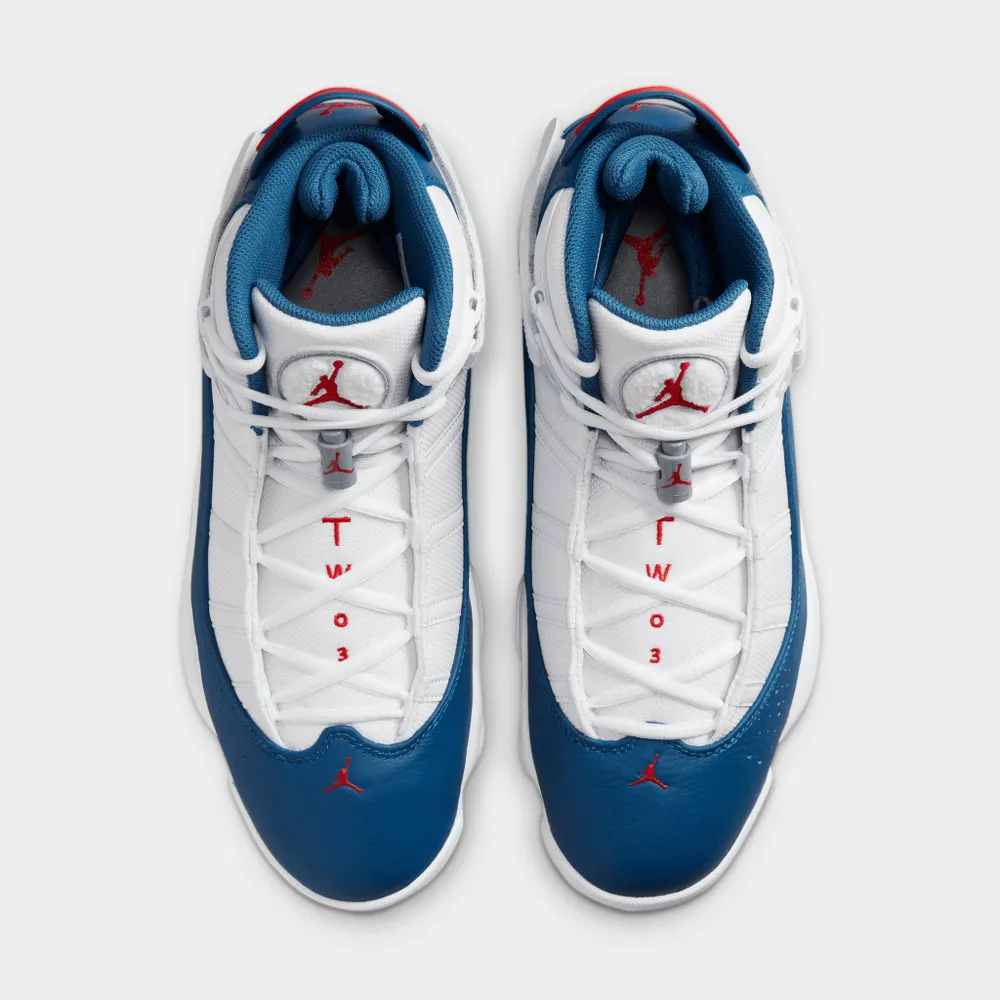 Jordan 6 Rings White / True Blue - University Red