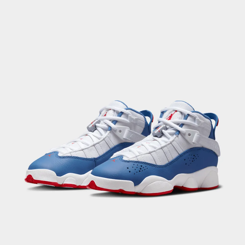 Jordan 6 Rings GS White / True Blue - University Red