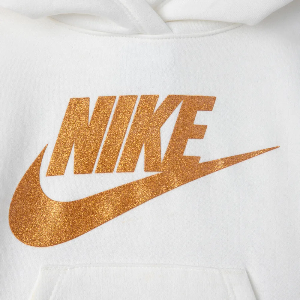 Nike Child Girls' Futura Fleece Pullover Hoodie / Sail