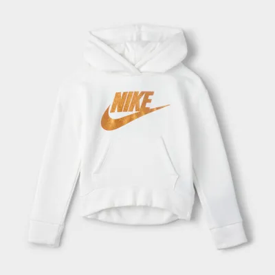 Nike Child Girls' Futura Fleece Pullover Hoodie / Sail