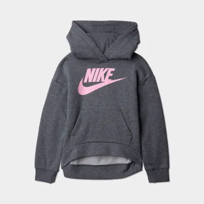 Nike Child Girls’ Club Fleece Pullover Hoodie / Carbon Heather