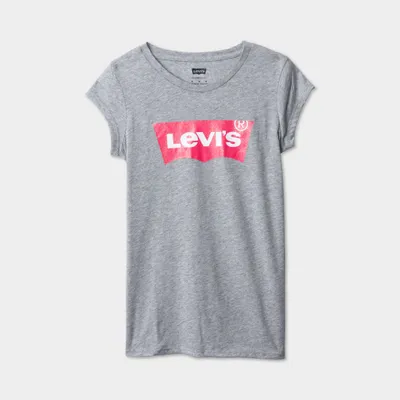 Levi's Girls' Batwing T-shirt / Grey Heather