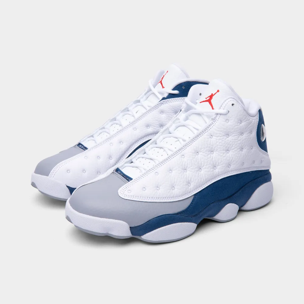 Jordan 13 Retro White / Fire Red - French Blue