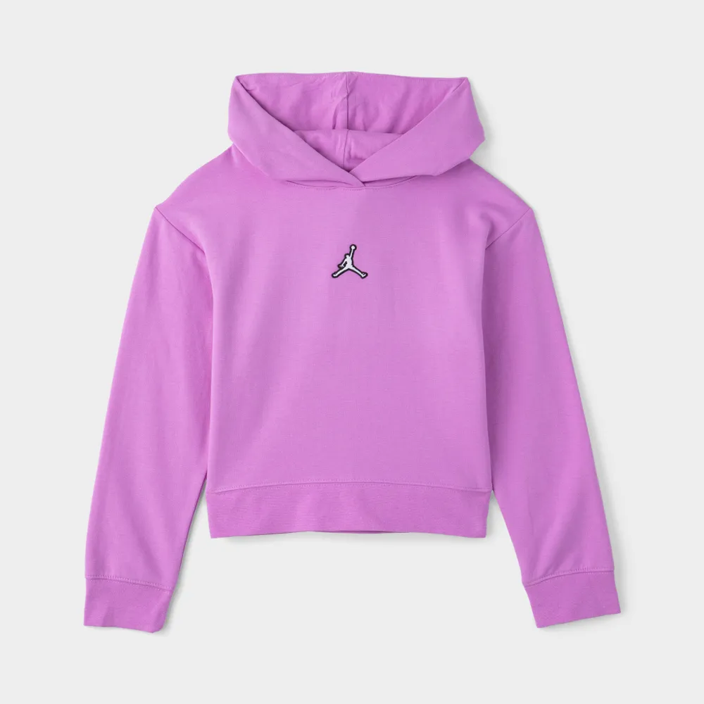 Jordan Junior Girls' Jumpman Cropped Pullover Hoodie / Rush Fuchsia