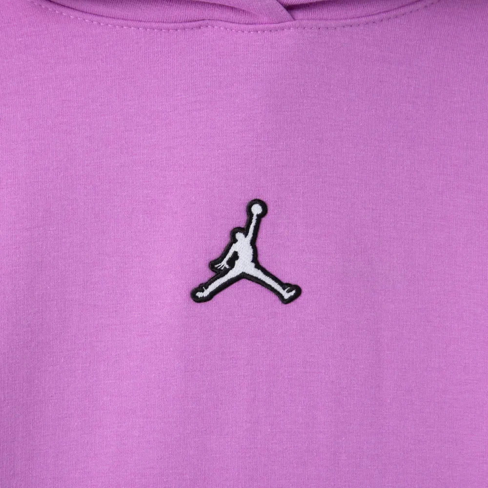 Jordan Junior Girls' Jumpman Cropped Pullover Hoodie / Rush Fuchsia