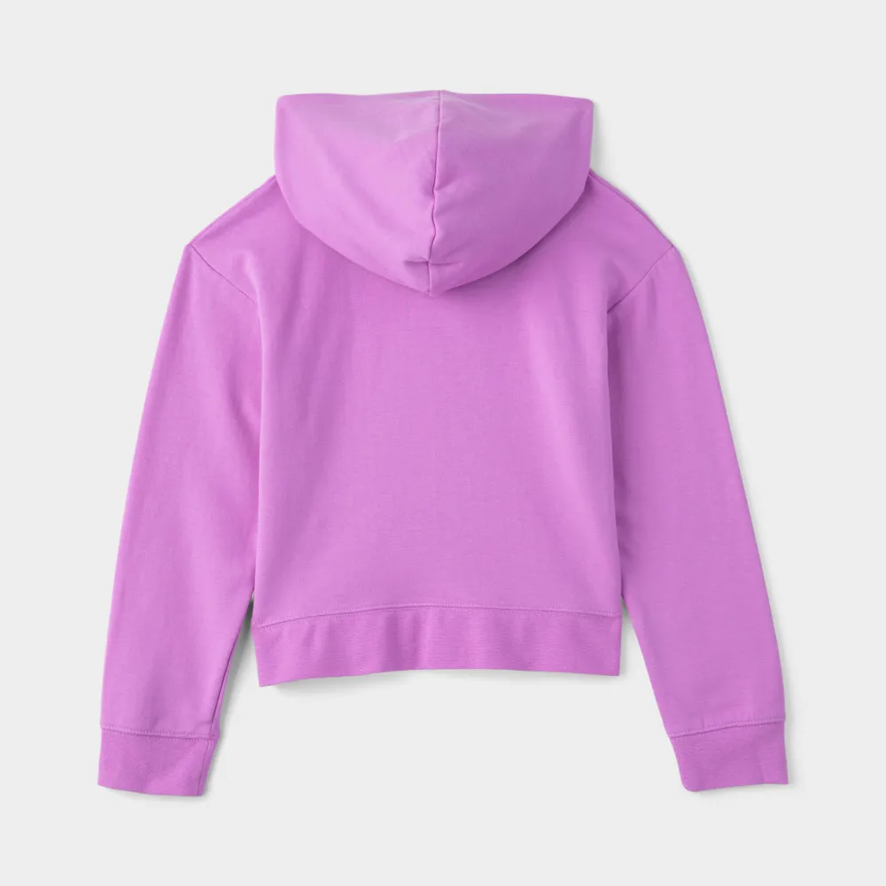 Jordan Junior Girls' Jumpman Cropped Pullover Hoodie / Rush Fuchsia