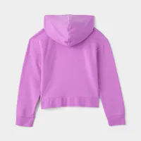 Jordan Junior Girls' Jumpman Cropped Pullover Hoodie / Rush Fuchsia