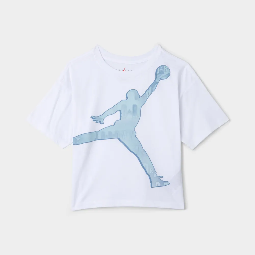 Jordan Junior Girls’ Essentials Printed Logo T-shirt White / Ice