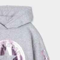 Converse Junior Girls’ Foil Cropped Pullover Hoodie / Lunar Rock Heather