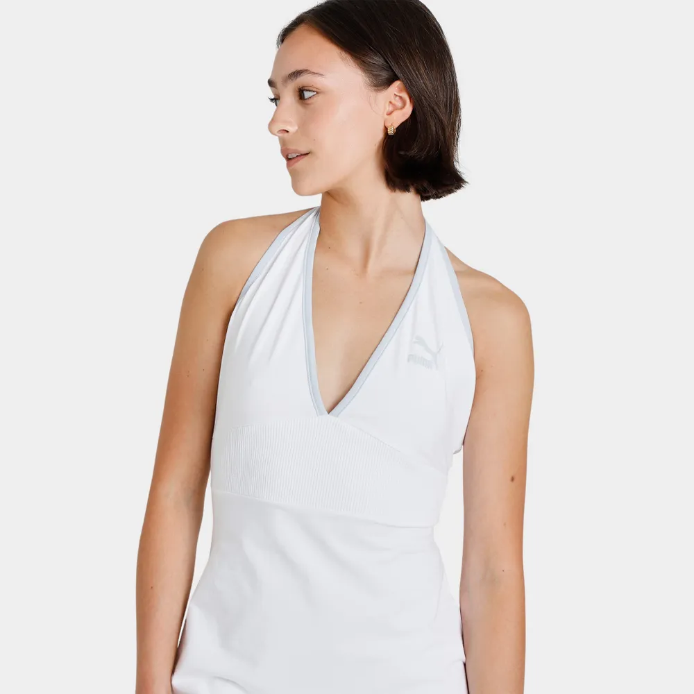 Puma Women's Classics Halterneck Dress / White