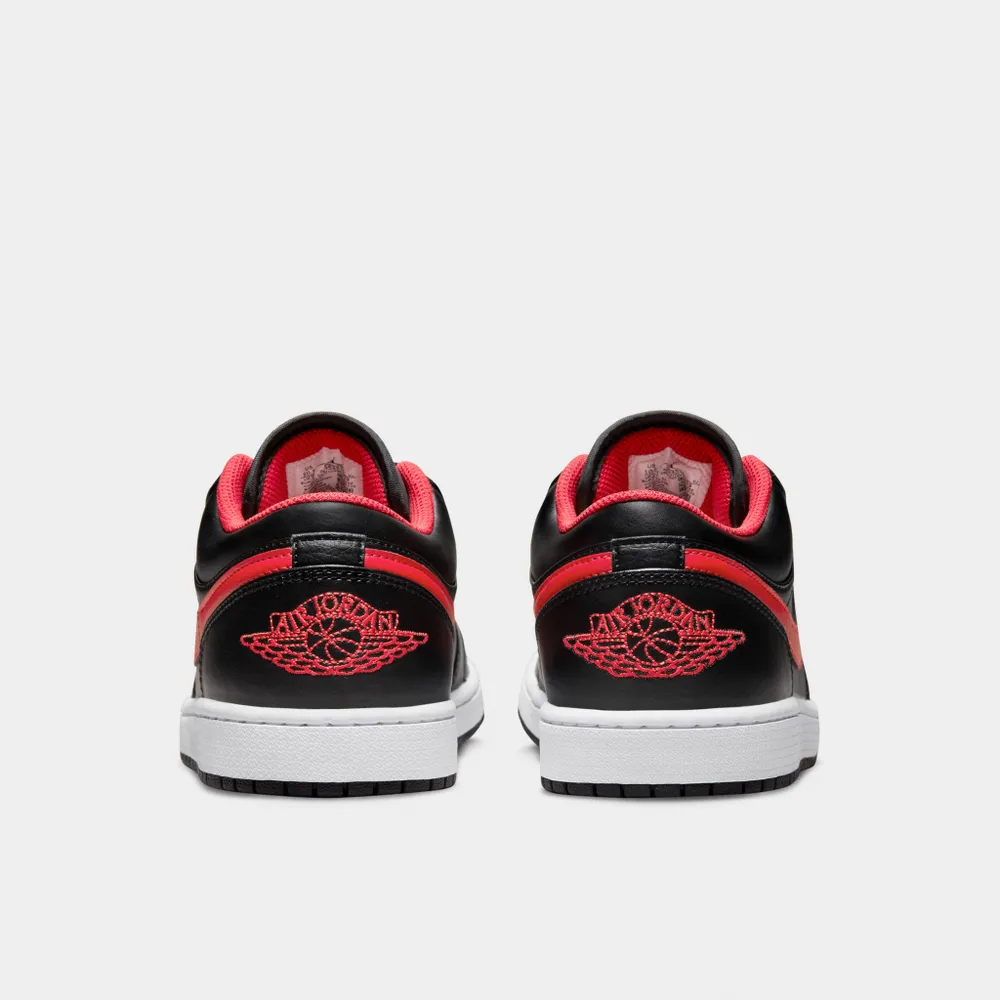 Jordan 1 Low Black / Fire Red - White