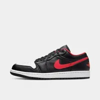 Jordan 1 Low Black / Fire Red - White