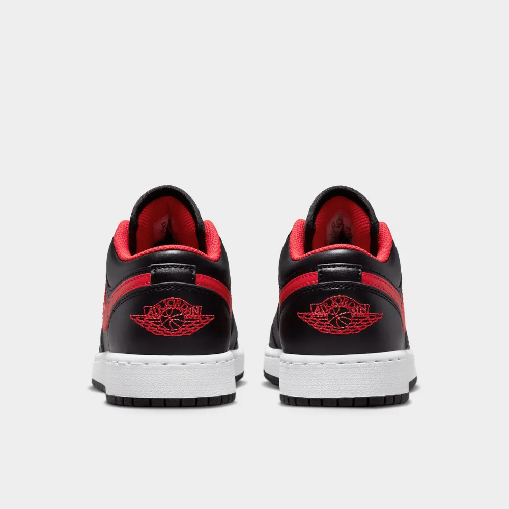 Jordan 1 Low GS Black / Fire Red - White