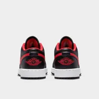 Jordan 1 Low GS Black / Fire Red - White