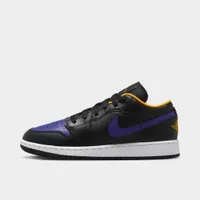 Jordan 1 Low GS Black / Dark Concord - Taxi