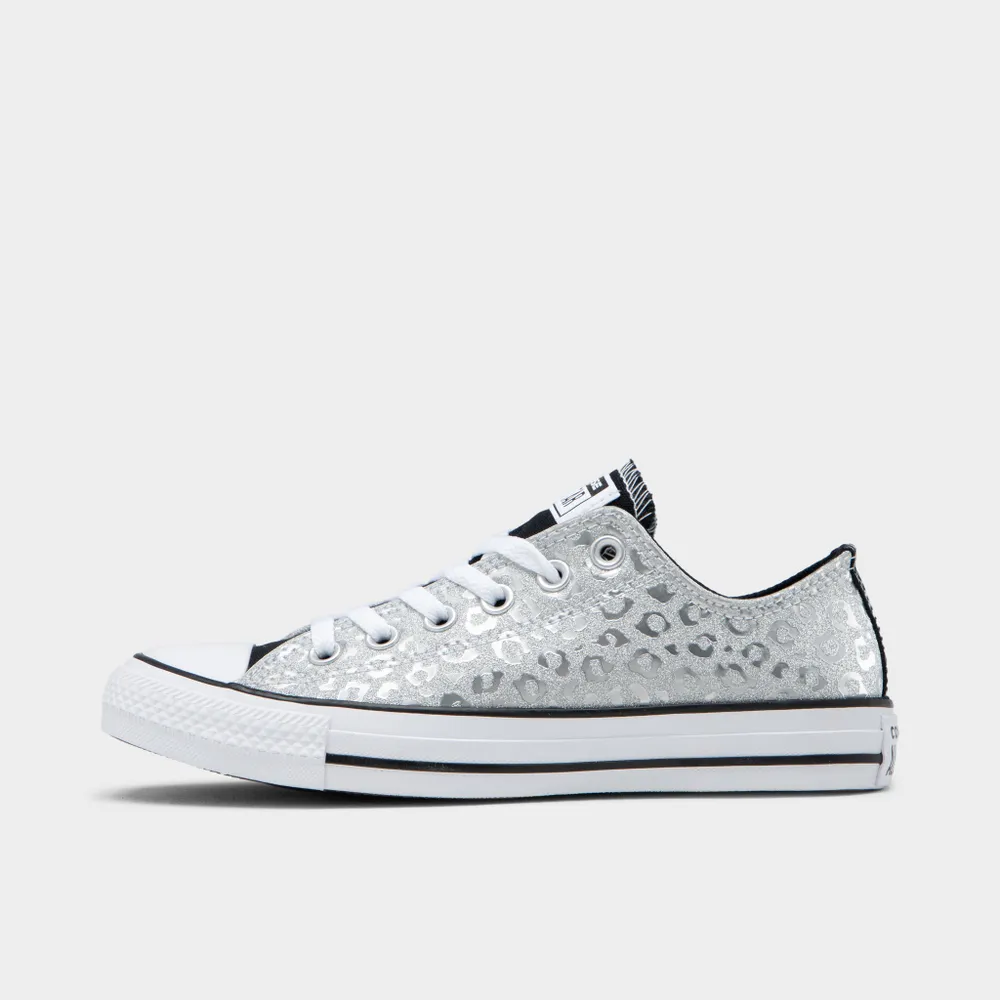 Converse Women’s Chuck Taylor All Star Leopard Glitter Silver / White