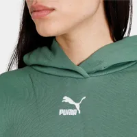 Puma Women's Classics Oversized Pullover Hoodie / Deep Forest