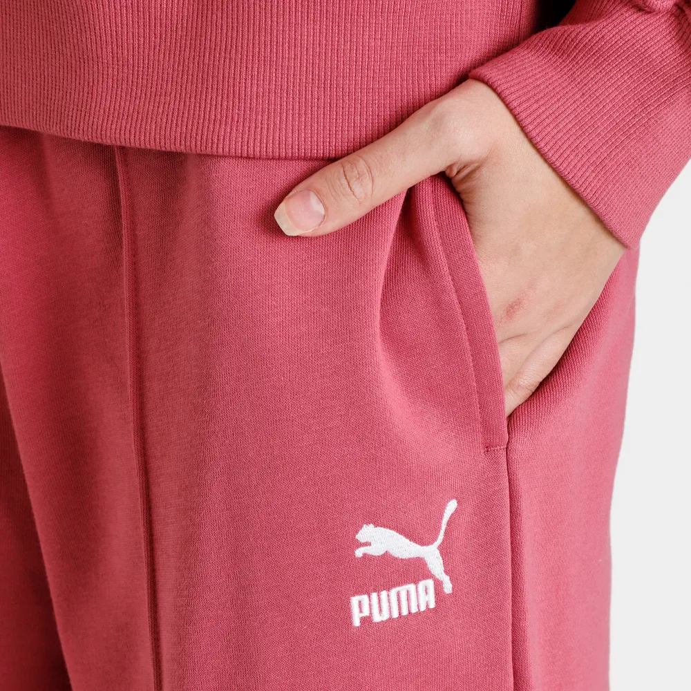 PUMA Women's Essential Fleece Sweatpant, Mauve Pop, 2X : : Fashion