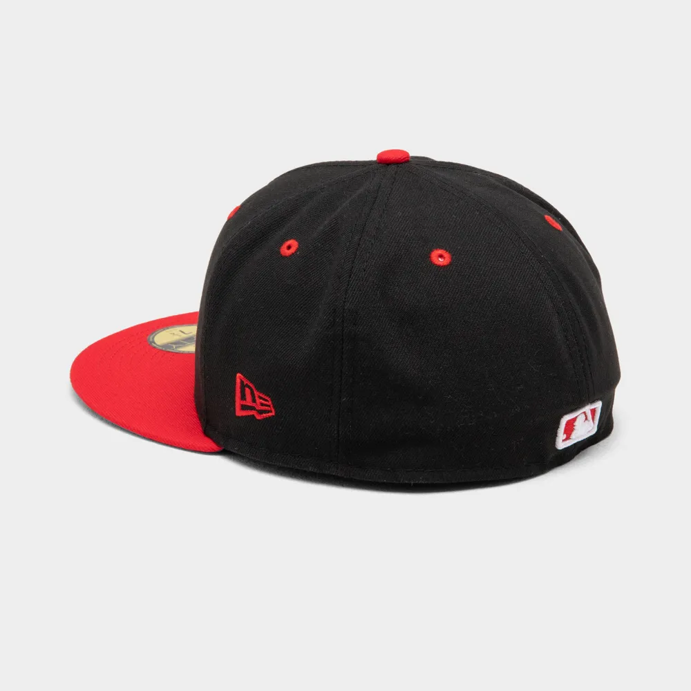 New Era 59Fifty York Yankees Fitted Hat Black / Front Door Red