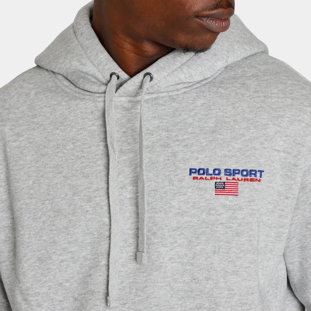 Polo Ralph Lauren Sport Pullover Hoodie Andover Heather / Red