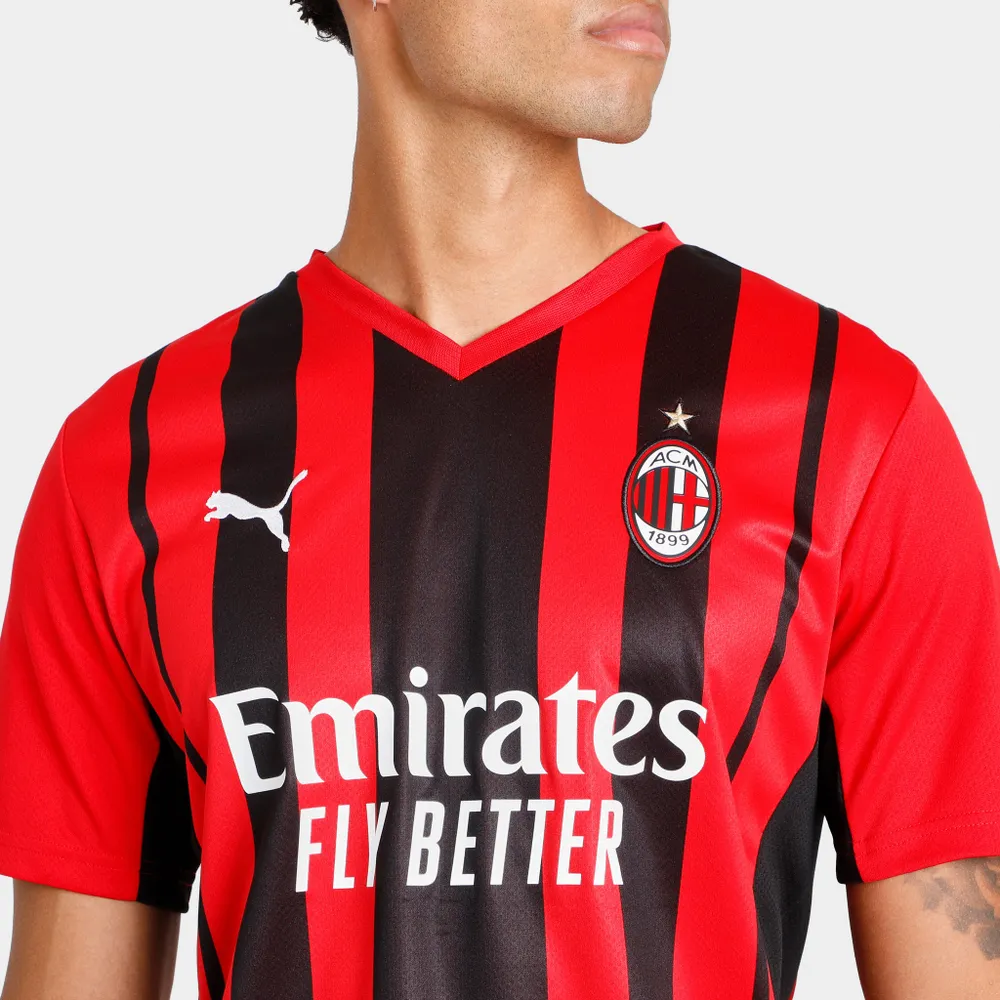 Puma AC Milan Home Replica Jersey Tango Red / Black