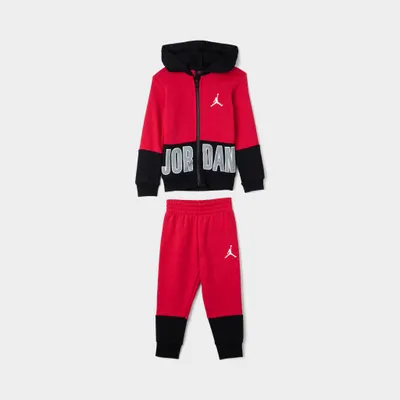 Jordan Infant Boys’ Baseline Full-Zip Hoodie Set / Gym Red