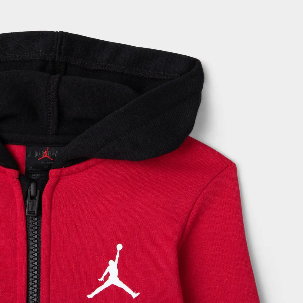 Jordan Infant Boys’ Baseline Full-Zip Hoodie Set / Gym Red