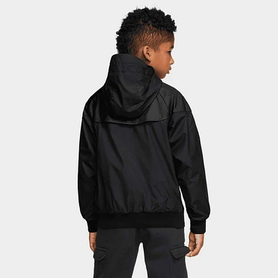 Nike Sportswear Juniors' Wind Runner Hooded Jacket Black / - White