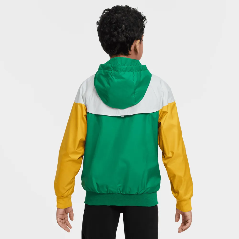 Nike Junior Boys’ Sportswear Windrunner Jacket Malachite / Photon Dust - Yellow Ochre