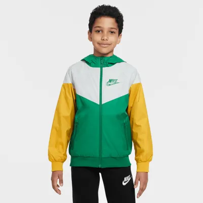 Nike Junior Boys’ Sportswear Windrunner Jacket Malachite / Photon Dust - Yellow Ochre
