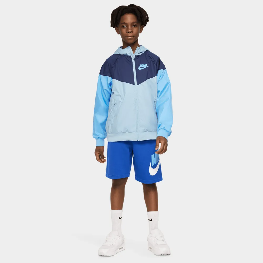 Nike Sportswear Junior Boys' Windrunner Hooded Jacket Worn Blue / Midnight Navy - University